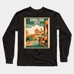 Gwalior India Vintage Tourism Travel Long Sleeve T-Shirt